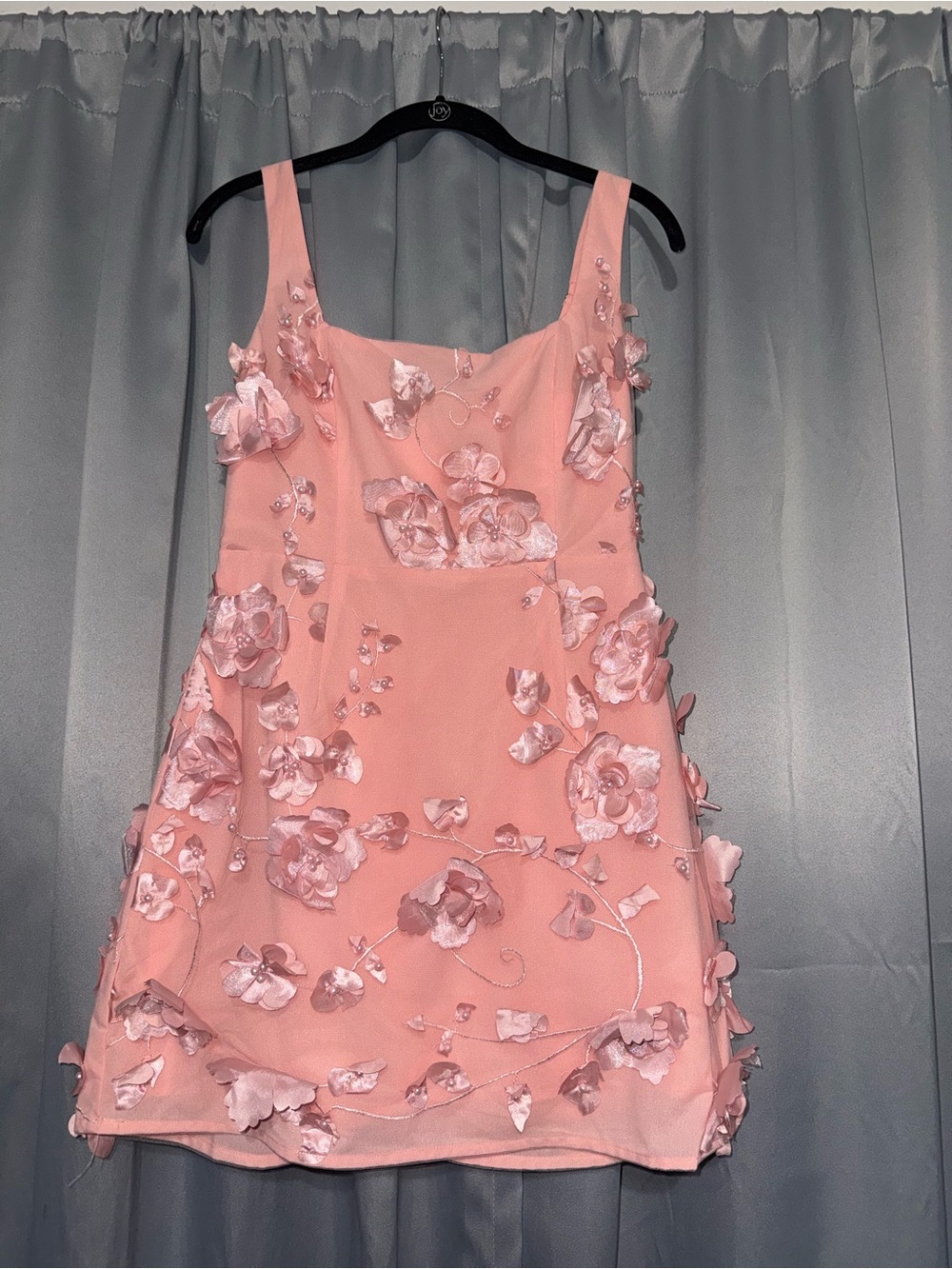 Vici Pink Floral Appliqué Mini Dress - Picture 3 of 6
